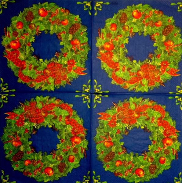 186 Weihnachten Blumen - 3-lagig